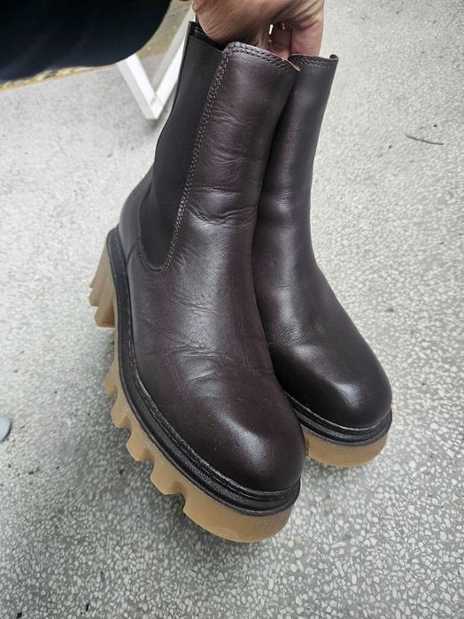 Почти нови дамски зимни боти Tamaris номер, естествена кожа