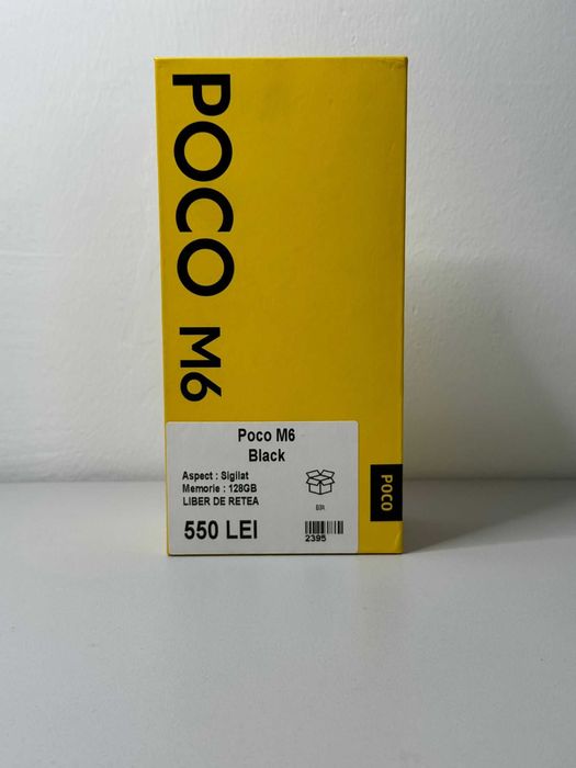 ZAP AMANET MARGEANULUI - Poco M6 - 128GB - Black - Sigilat #2395
