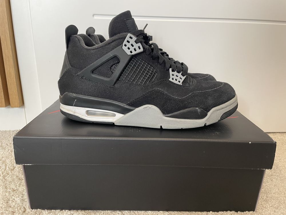 Jordan 4 black canvas size 44 Orignali