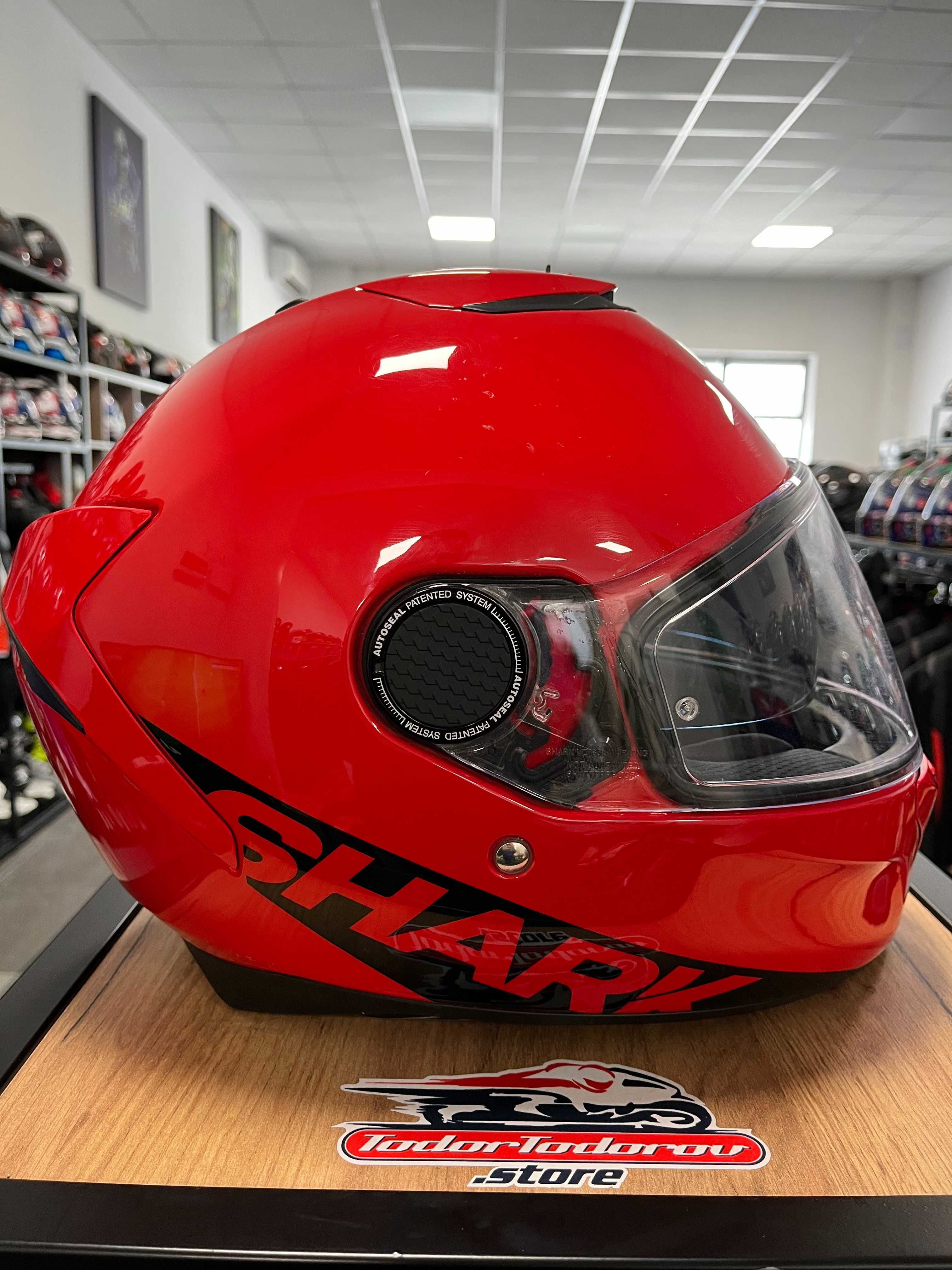 Мото каска за мотор SHARK SPARTAN RED GLOSS XXL 63-64см,очила