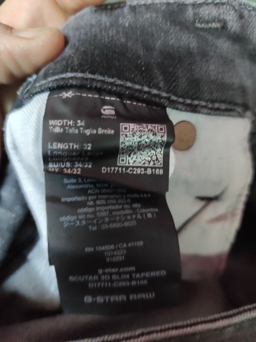 Дънки G-star Raw Scutar 3D Slim Tapered W34 L32 нови оригинални мъжки