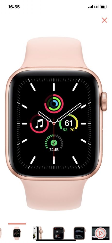 Apple watch se 44 мм розовый