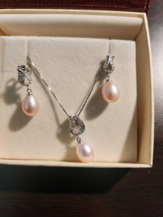 Сребърен комплект YUNO Pearls