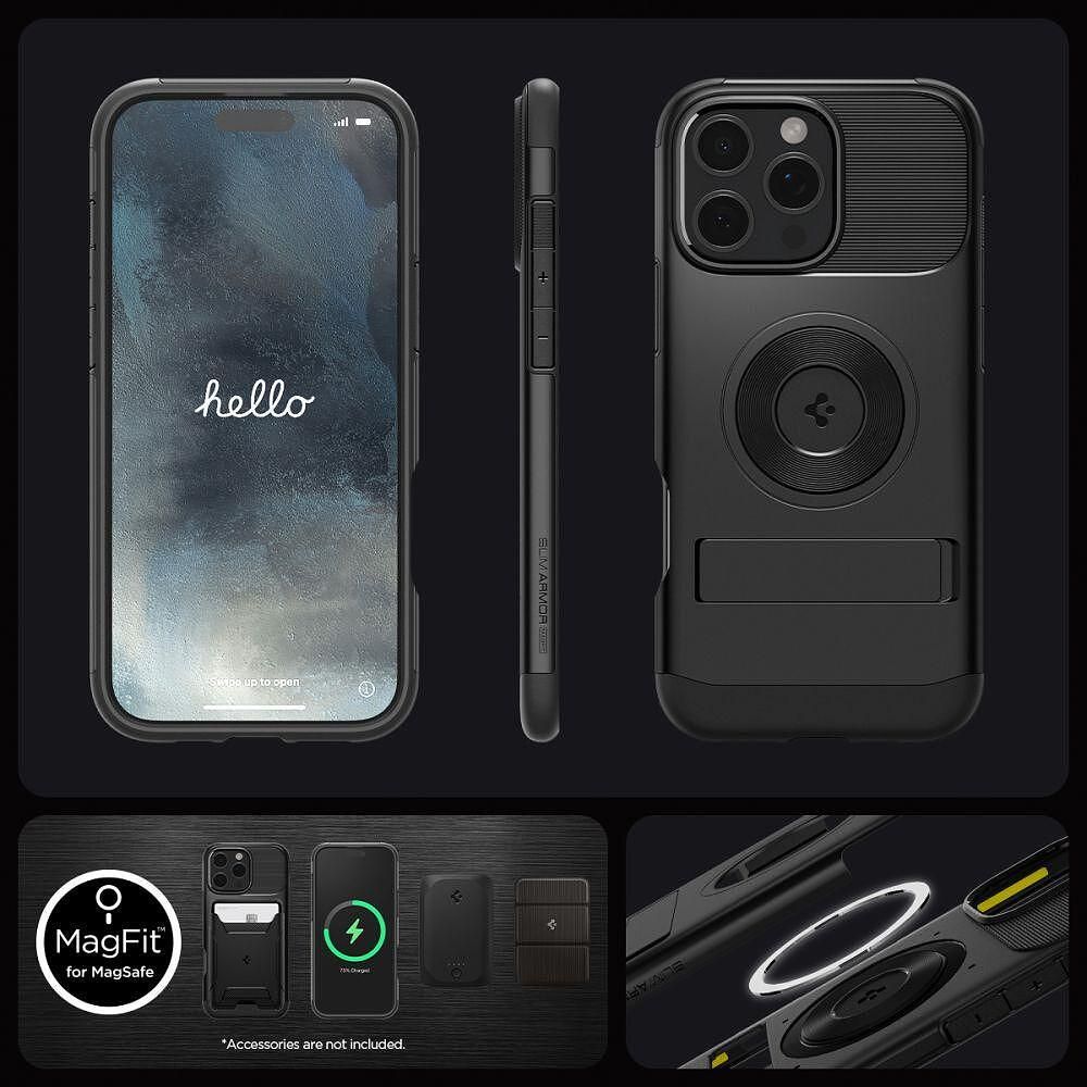Кейс spigen slim armor mag magsafe за iphone 16 pro black