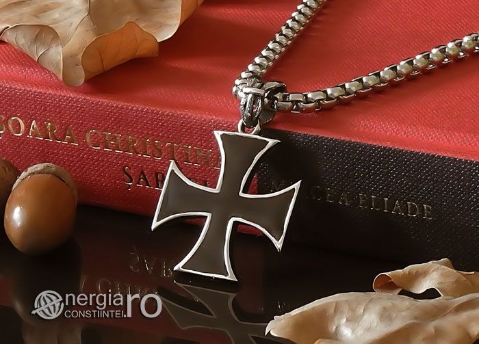 Amuleta Pandantiv Cruce Malteză Crucea de Fier INOX - cod PND073