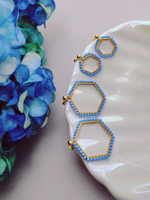 Ръчно изработени обеци Сребро 925 Неръждаема стомана и Японски мъниста