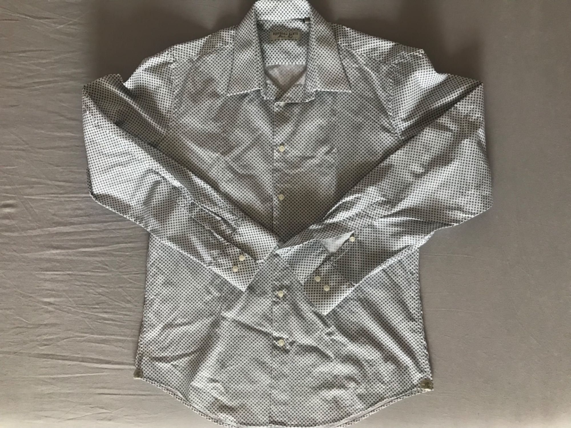 Bottega del Sarto италианска бяла риза slim fit, размер 41