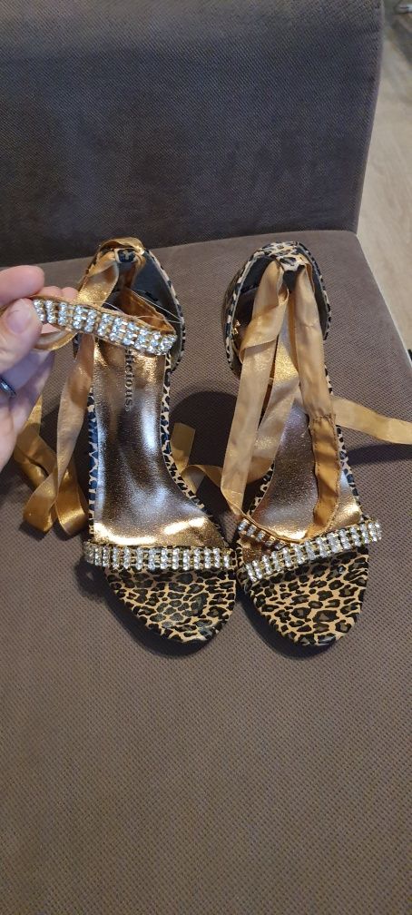 Sandale elegante leopard