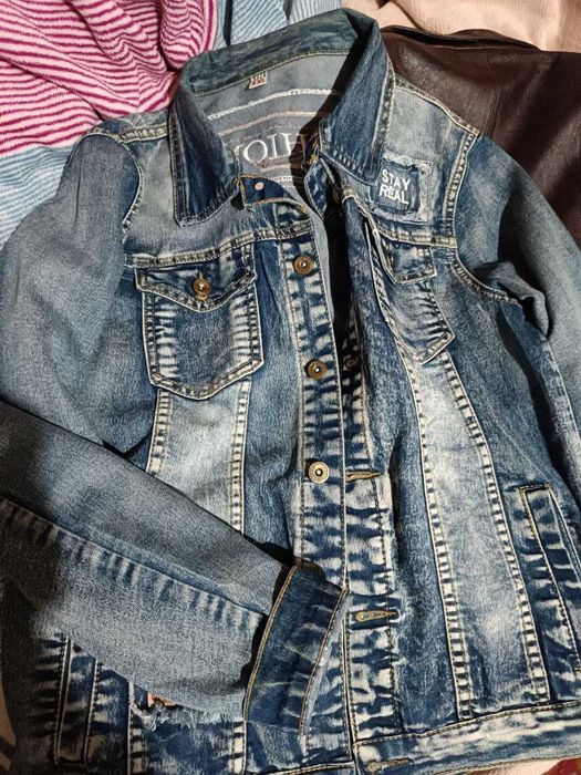 Продается кожаный пиджак, джинсовая куртка