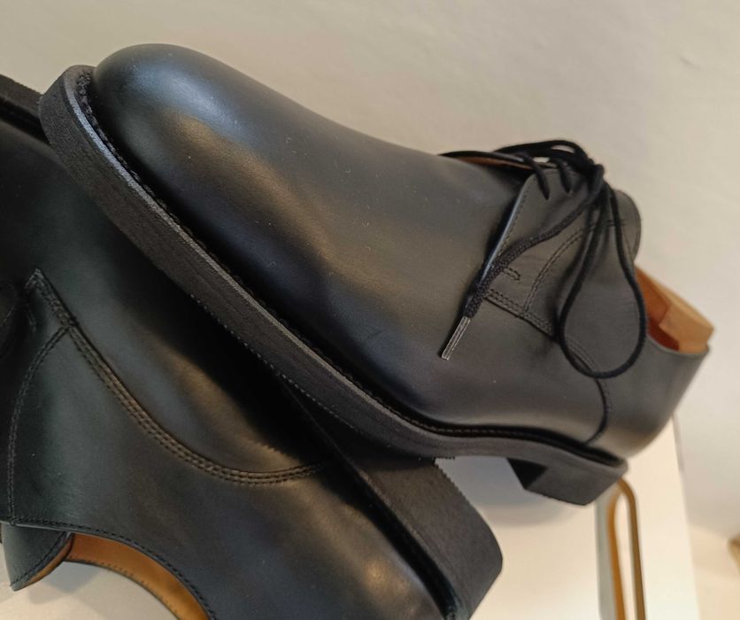 Pantofi derby 45 lucrati manual Argueyrolles NOI piele naturala