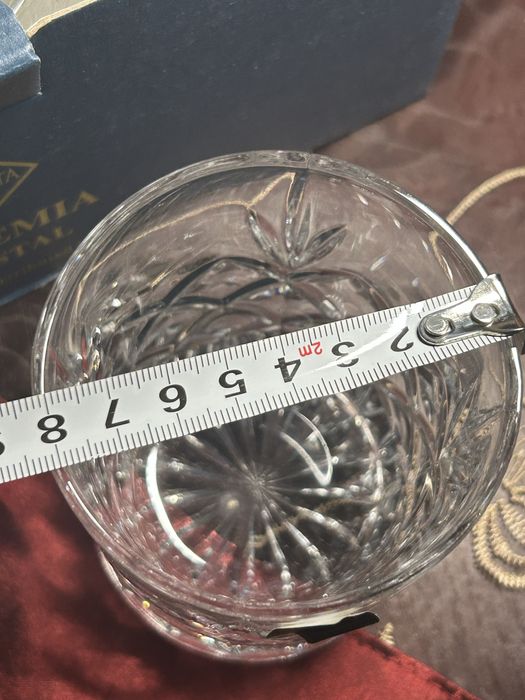 Set pahare cristal  Bohemia 24% Pb, noi, in cutia originala