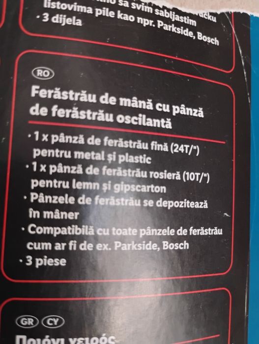 Ferestrău+2x,magazie de lame cutter (12 lame) Noi