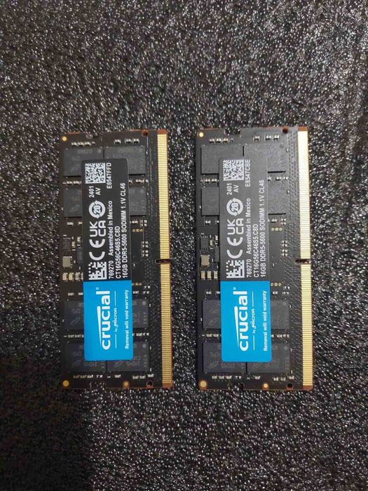 32GB 5600MT/s CL46 - Crucial DDR5 (SO-DIMM - за лаптоп)