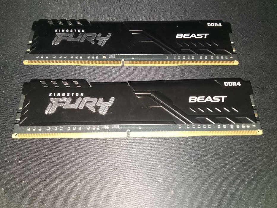 Оперативная память  ОЗУ Kingston Fury Beast DDR4 (8x2) 16GB 3200Mhz