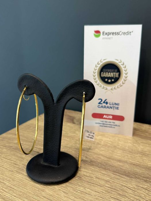 (AG51) Cercei aur 14k 4.46g b11555.4 - Garantie 2 ani!