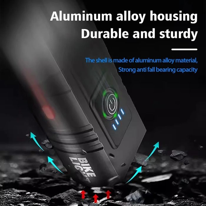 Lumina bicicleta far puternic pe led 1000 lumeni acumulator 1200 Mah