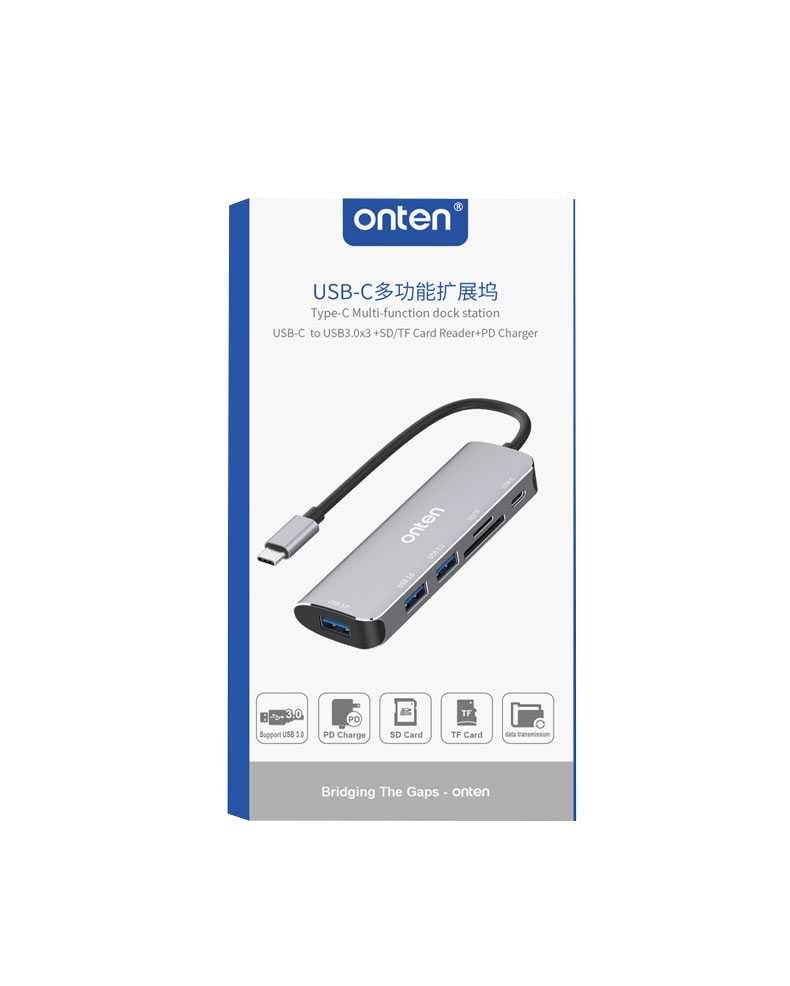 Хаб USB 3.0 3 порта +SD/TF Onten OTN-95116B