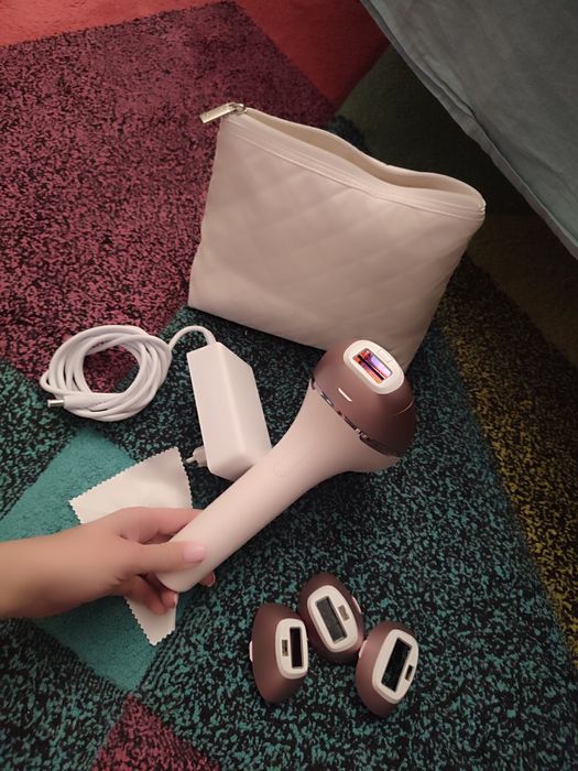 Epilator IPL Philips Lumea Prestige – stare impecabilă, cu 3 capete și