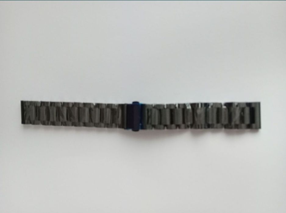 curea ceas metalica 18mm 18 zale pline argintie argintiu negru neagra