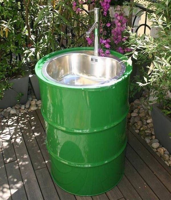 Мебель из бочки. Уникальные и креативной мебель для кафе фосфодов.