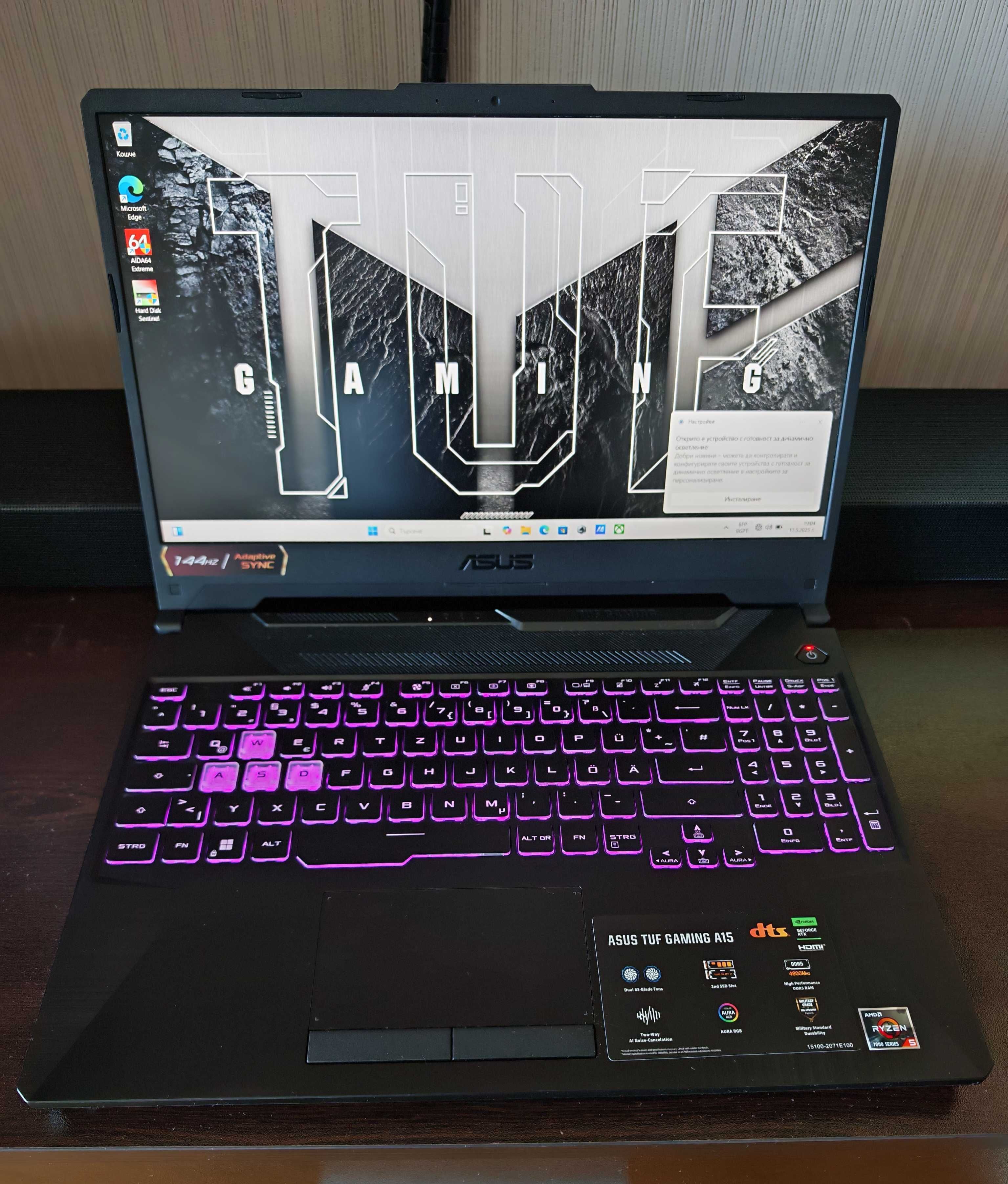 Asus Tuf Gaming A15 Ryzen 5 7535HS, RTX 3050, 16GB DDR5, 512GB NVME