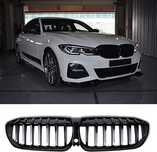 Решетка / маска BMW 320 340 G20 G21  - единични бъбреци черен лак БМВ