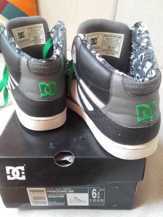 DC Shoes REBOUND SE Youth negru/verde/alb marimea 38