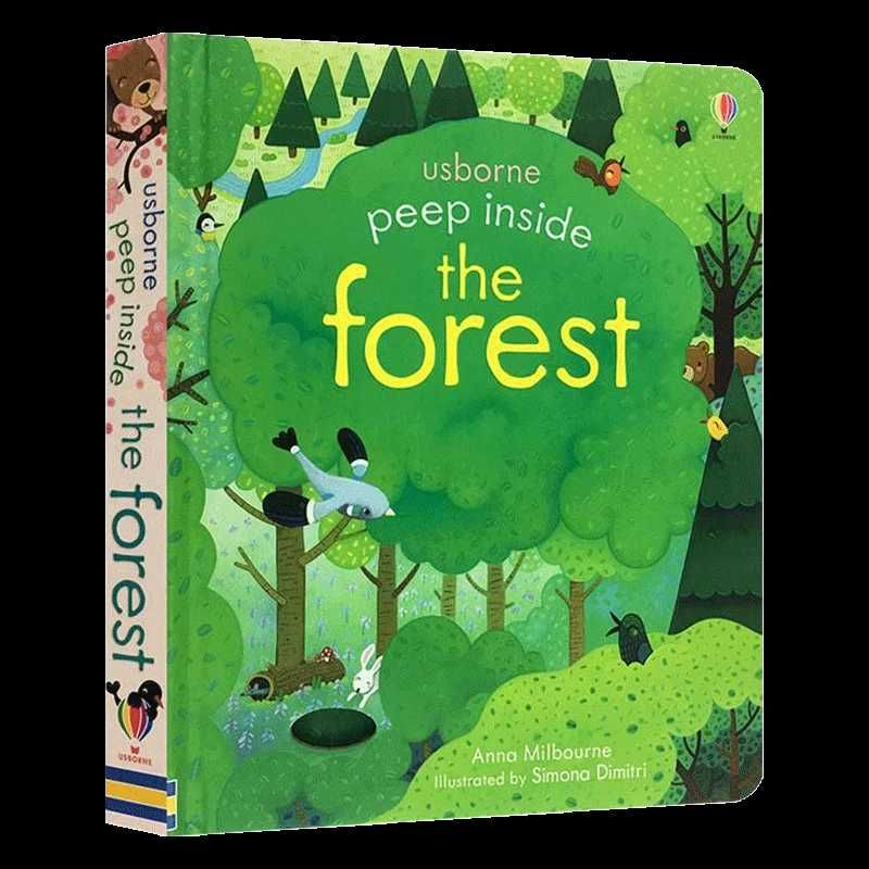 Книжка с окошками от издательства Usborne (на английском) the Forest