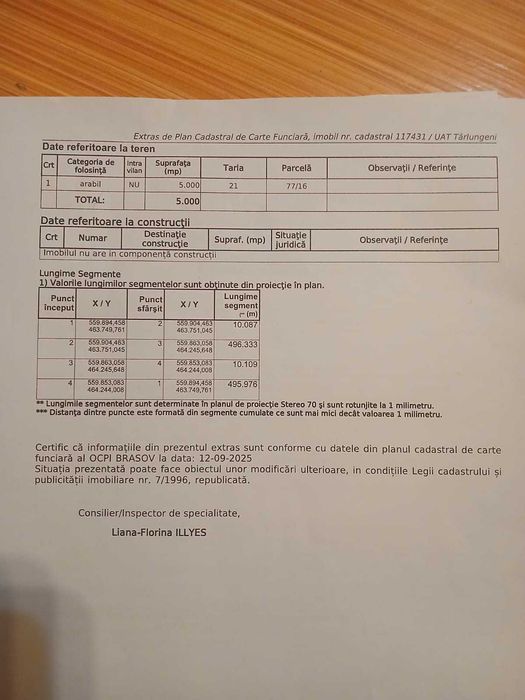 Teren extravilan Cărpiniș