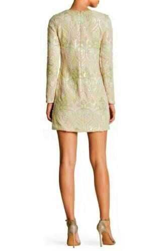 NAOMI Sequin-Woven long-sleeve minidress