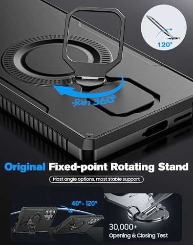 Samsung Galaxy S25 Ultra кейс MagSafe 360° стойка удароустойчив калъф