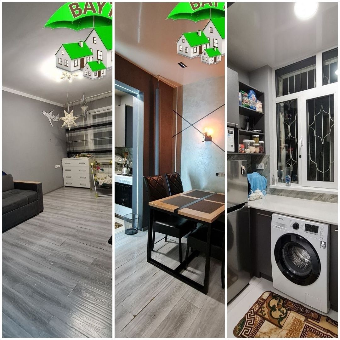 ÷‼️1хона 2хона килинган 38m² 1,5x6 Balkon Evroremont Chilonzror 14