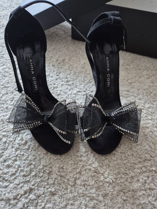 Sandale elegante negre 35 Anna CORI