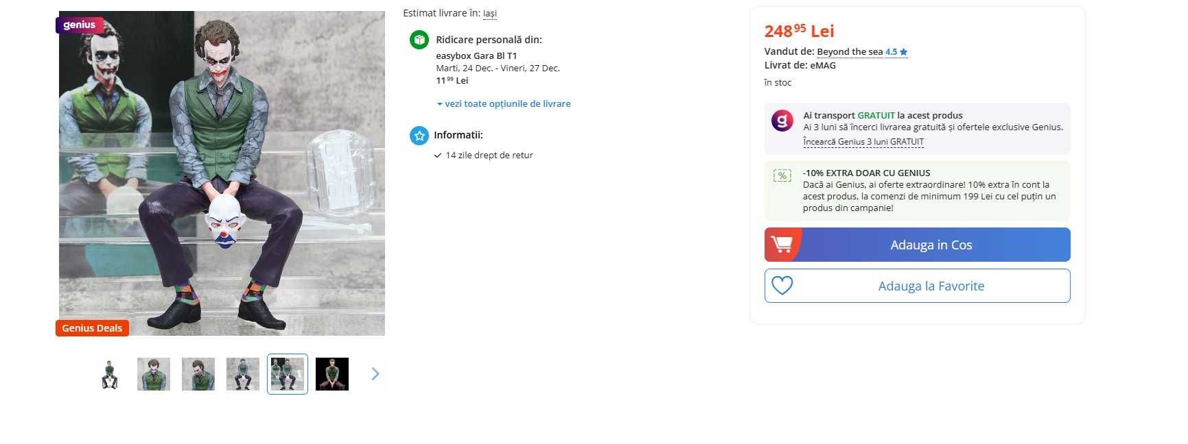 Figurina joker premium  Decoratiune Macheta gaming Auto Masina