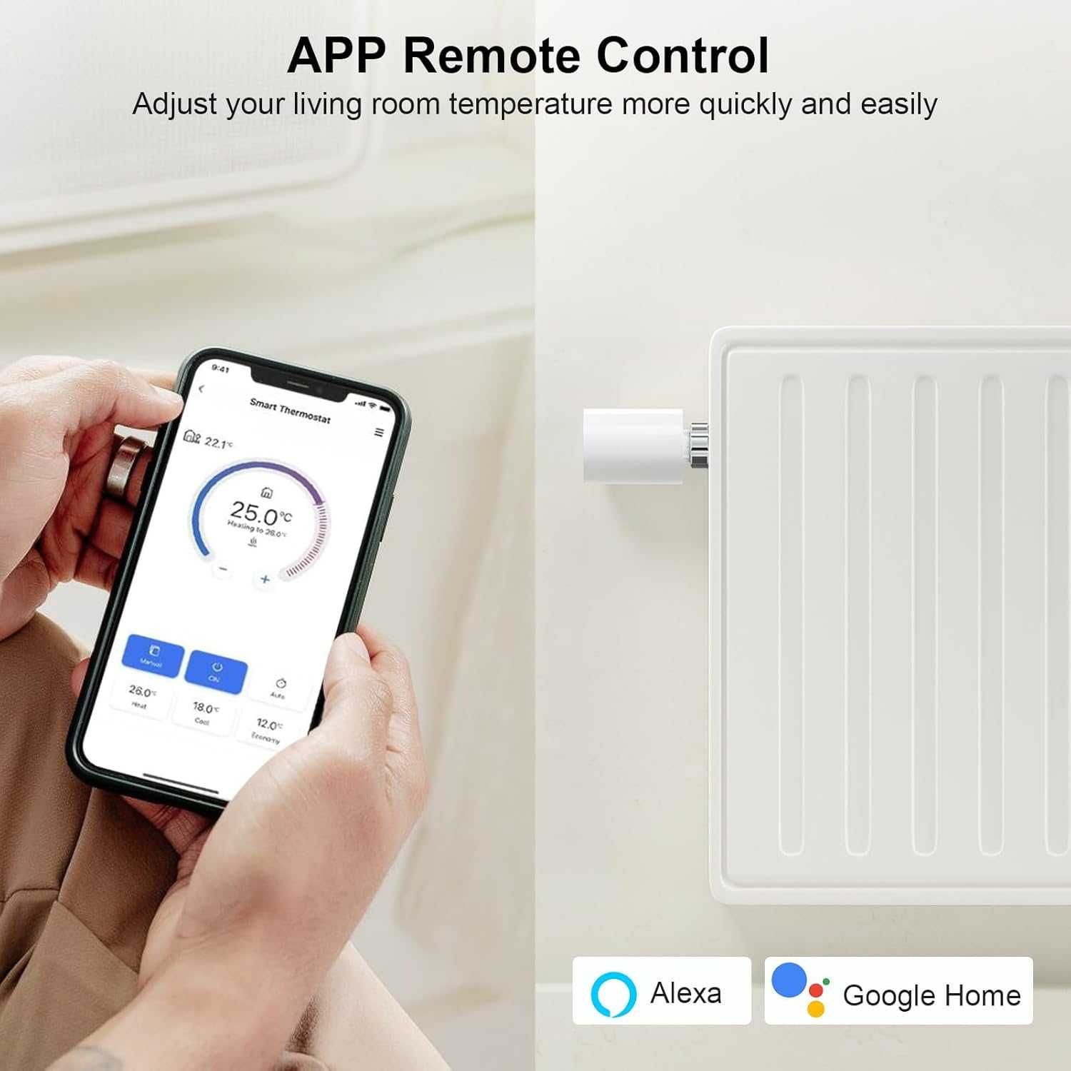 НОВ! Термостат за радиатор Zigbee, Alexa, Google Assistant