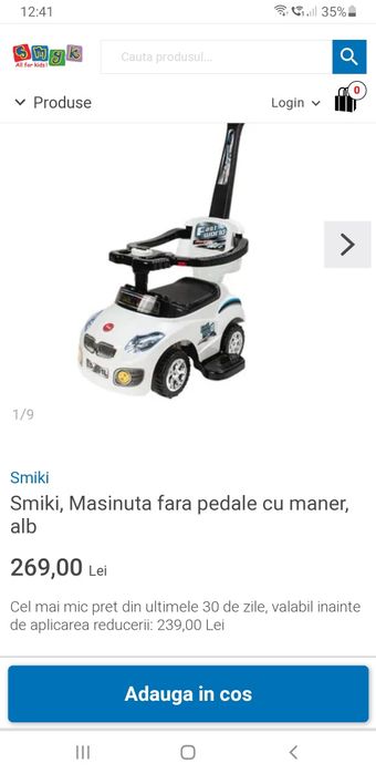 Vand masinuta copiii Smiki