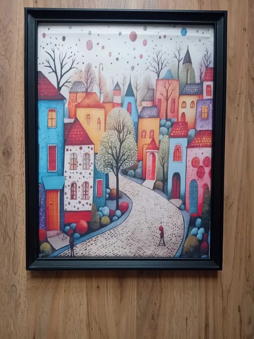 Картина Приказен град / в рамка/  30 /40 см.