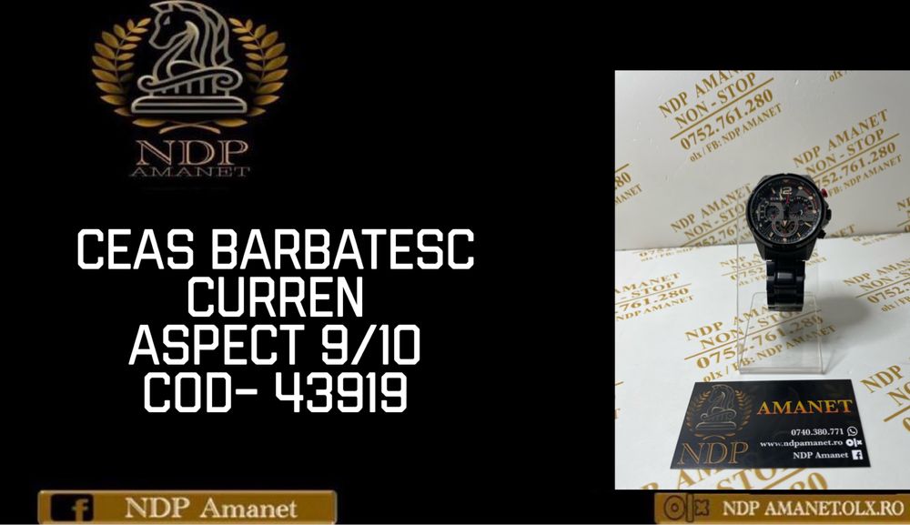 NDP Amanet Braila Ceas Barbatesc Curren(43919)