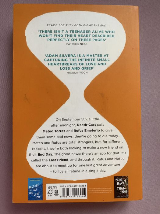 Книга “They both die at the end”