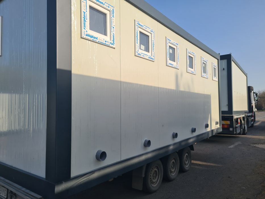 Container vitrina, birou, vestiar, grup sanitar, magazie, dormitor