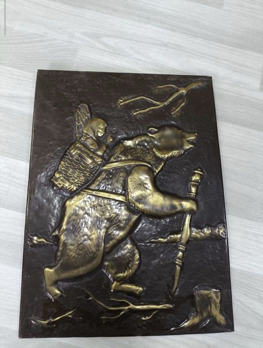 Советская  картинка чеканка