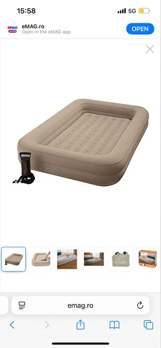 Pat gonflabil copii Intex pt calatorii