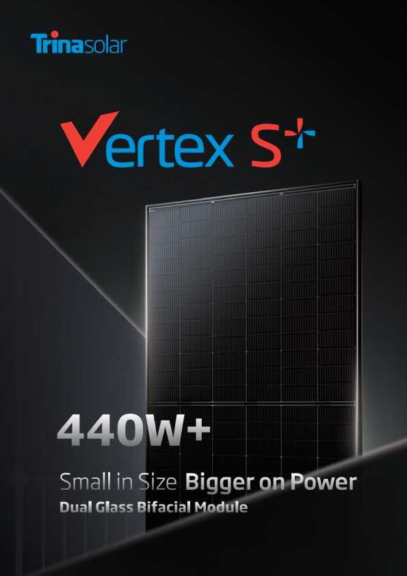 Panou fotovoltaic Trina Solar Vertex S+ 440W+ N-Type Dual-Glass