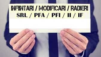 Infiintare si modificare firme SRL/PFA - ILFOV