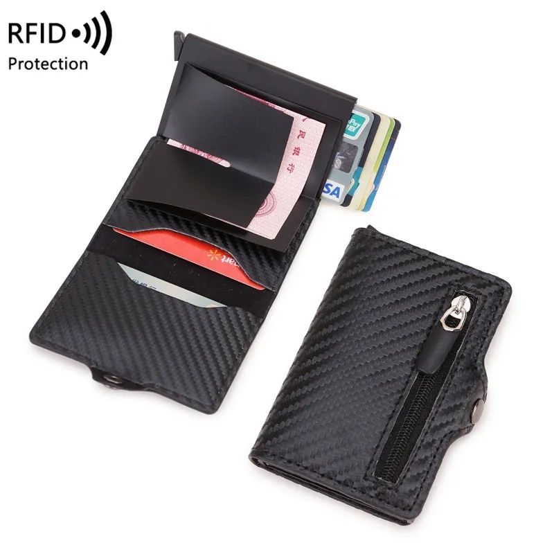 Портфейли с Rfid защита за кредитни карти със закопчалка