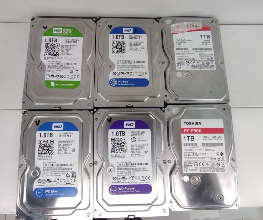 Жесткие диски HDD 1Tb 3,5 для компьютера видеонаблюдения, есть кол-во