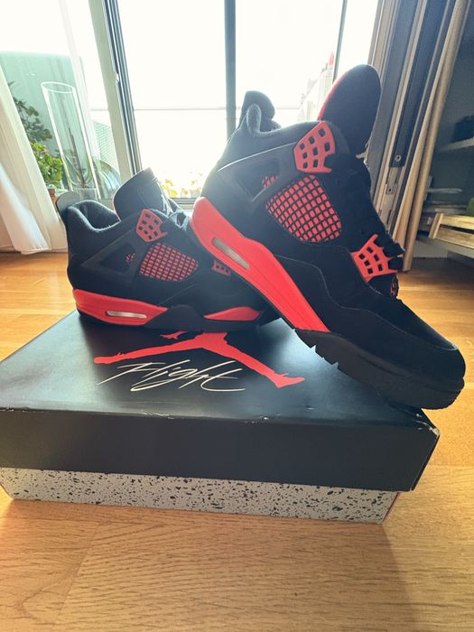 Original Nike  Air Jordan 4 Red Thunder 41