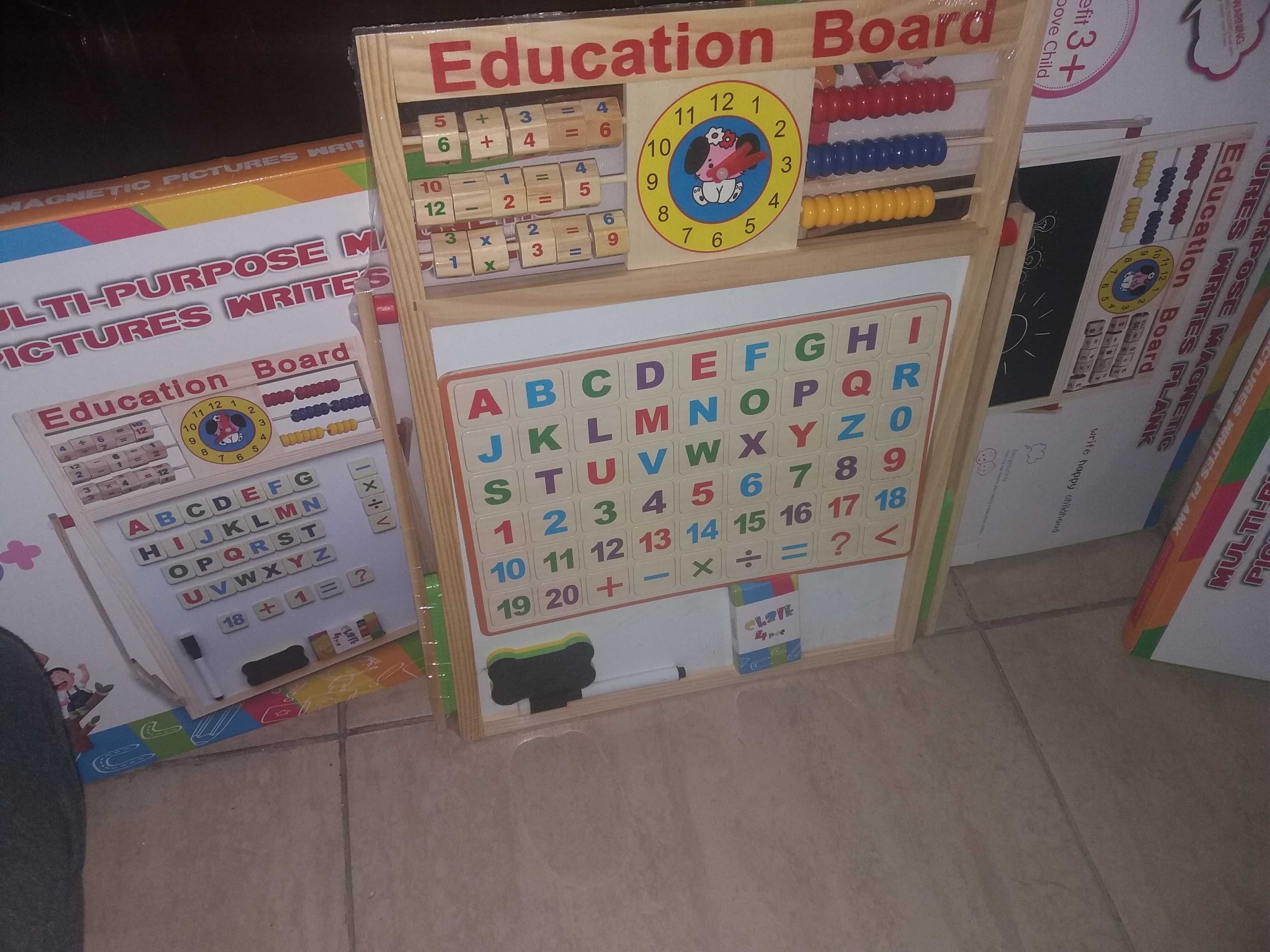 Tabla magnetica educativa cu doua fete pentru copii 63 x 42 cm NOU