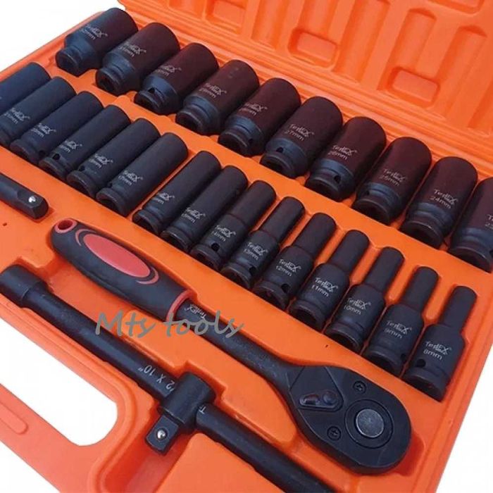 Trusa chei tubulare impact lungi 1/2" 32 piese