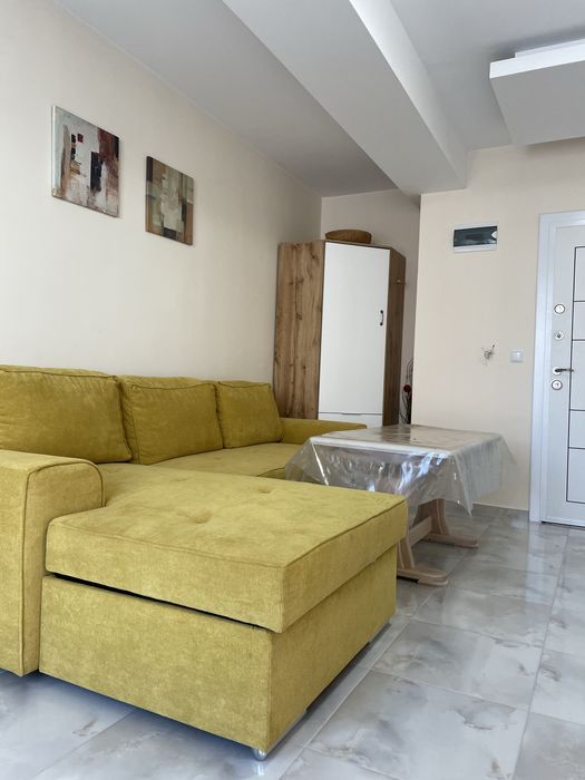 Ъглов диван горчица